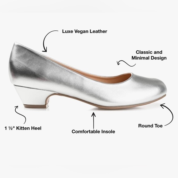 NEW Journee Collection Saar Comfort Insole Round Toe Kitten Heels - Sz 9W - Picture 3 of 14